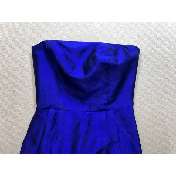 By Smith Women's Silk Strapless Mini Dress Lightweight Size 2 Multicolor Stripe - Picture 5 of 11